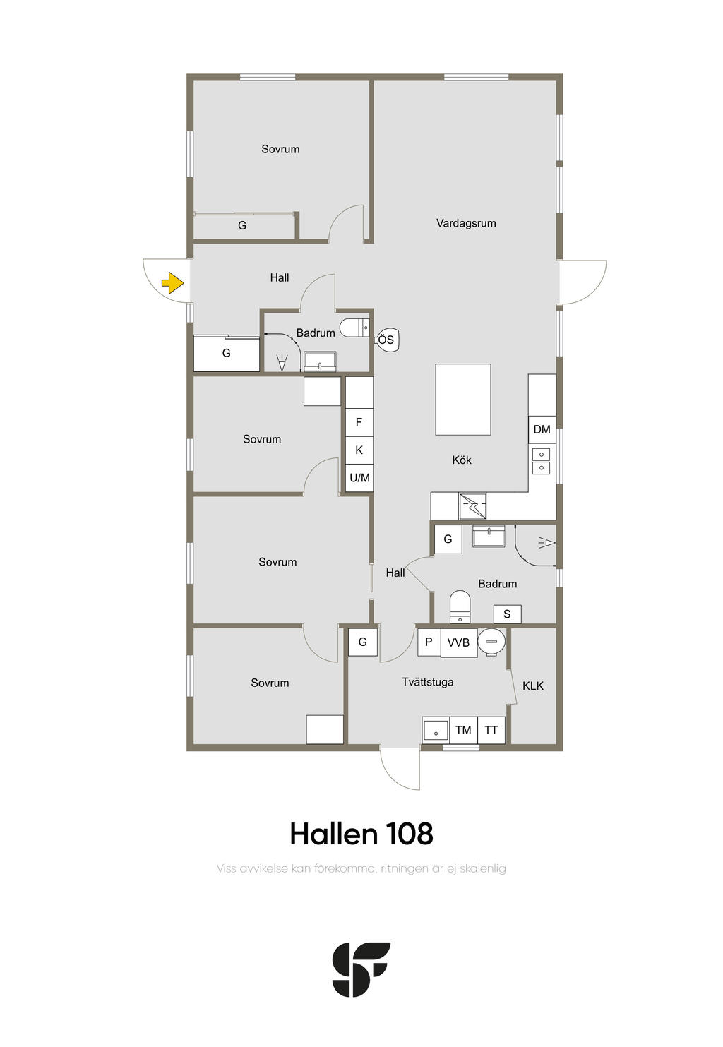 Planritning huvudbyggnad