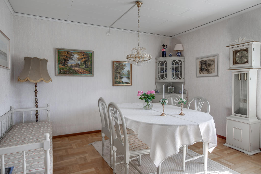 Matplats i vardagsrummet