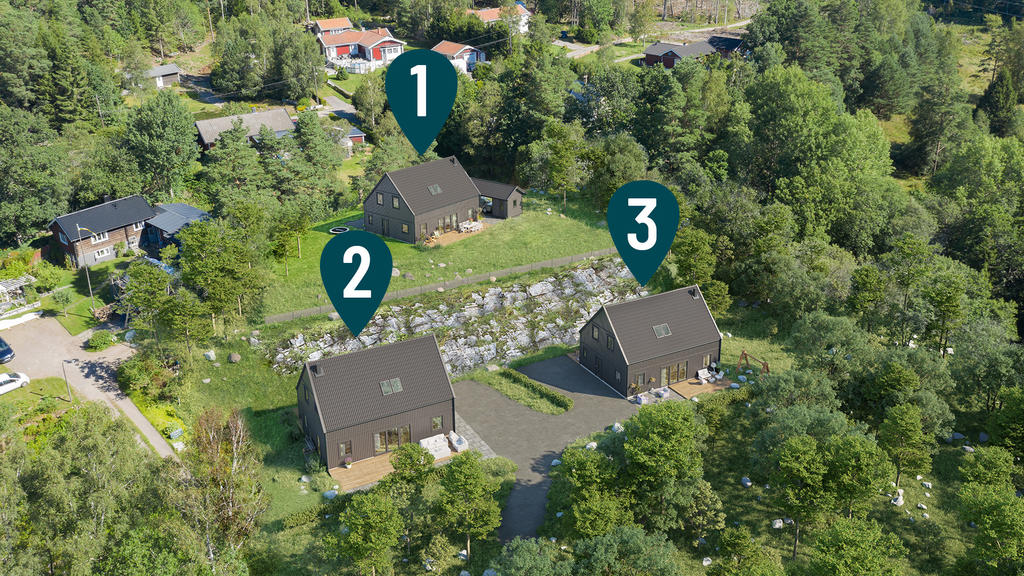 Inspirationsbild. Solskensvägen 9 är tomt nr 3