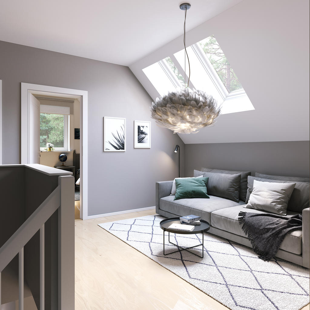 Inspirationsbild allrum övre plan