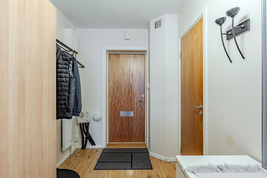 Plats för ytterkläder i hallen