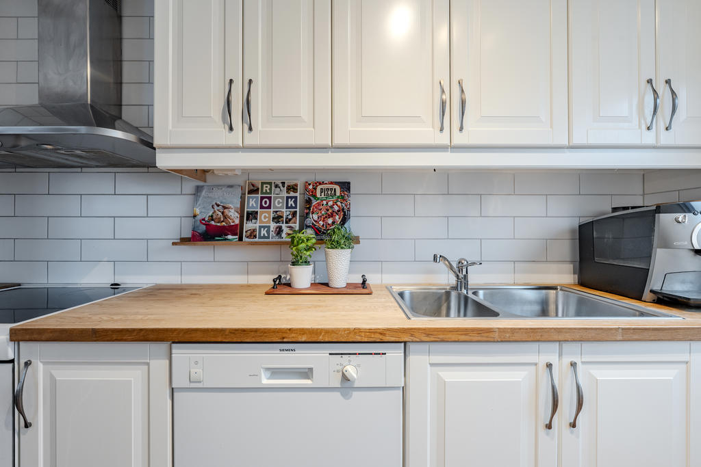 Diskmaskin och infälld ho