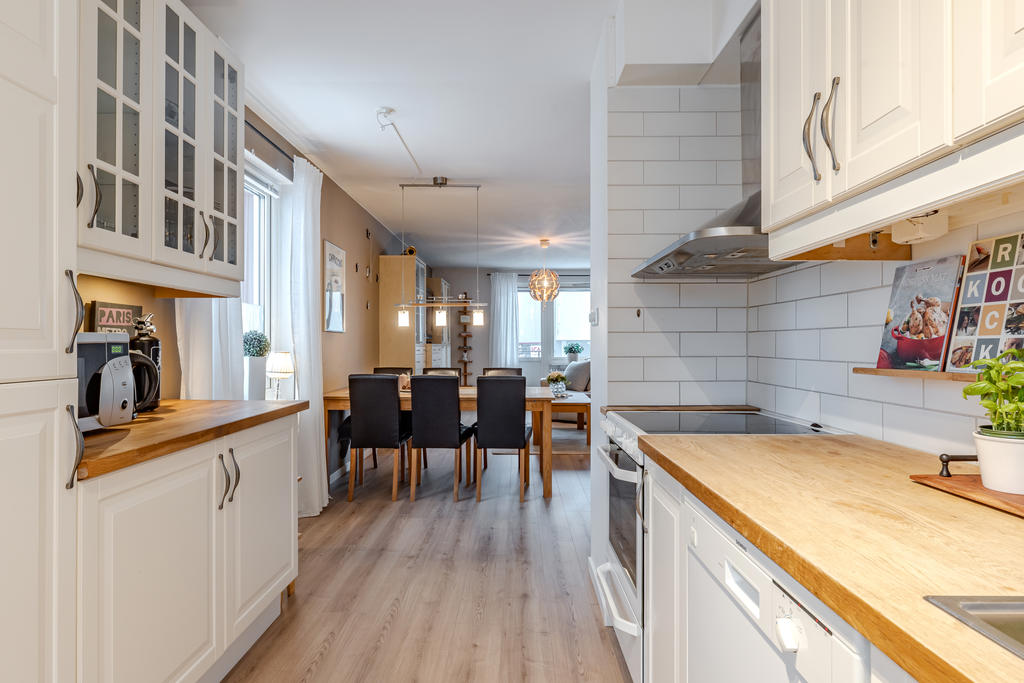 Härligt med öppen planlösning!