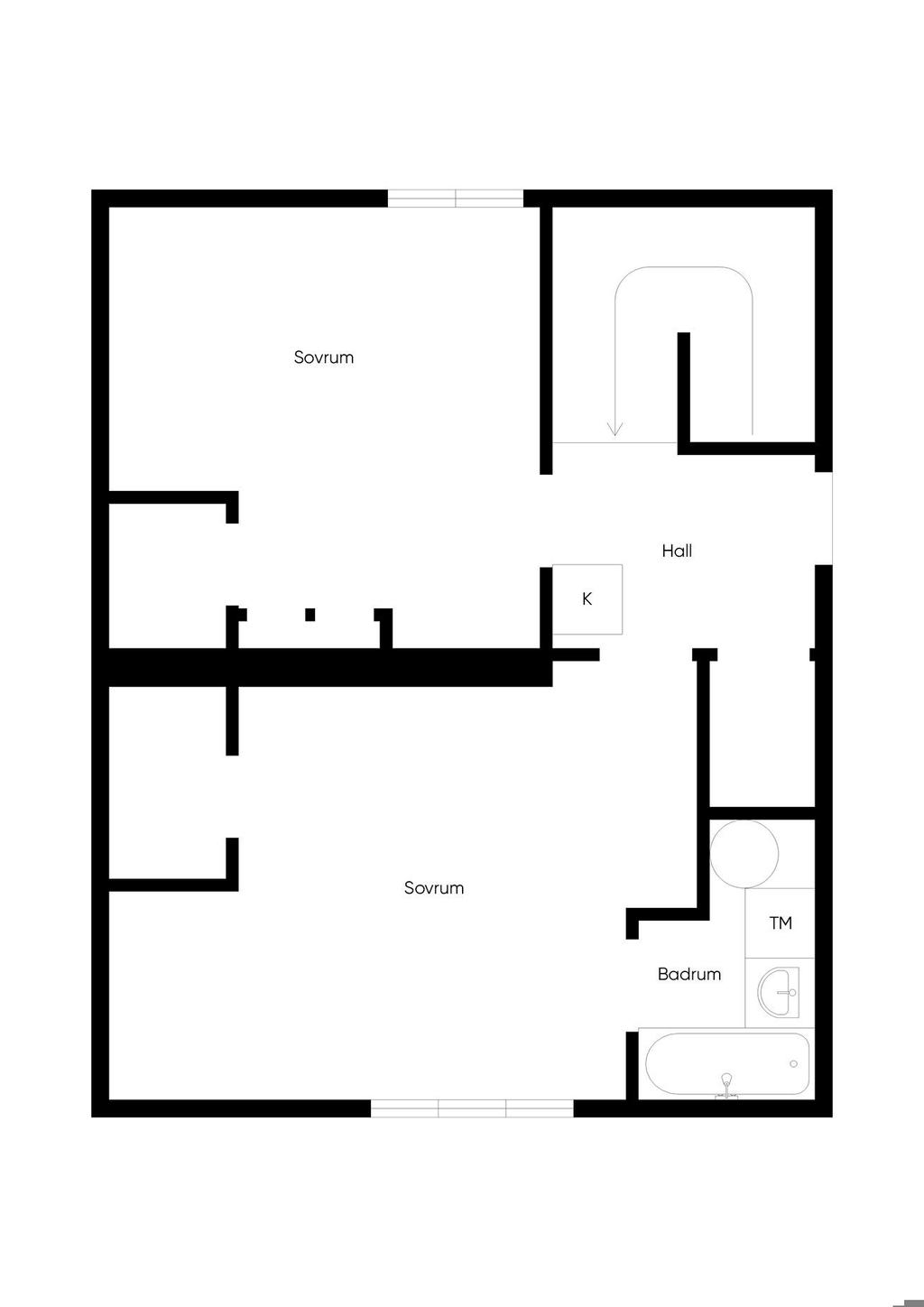 Planlösning - Övre plan