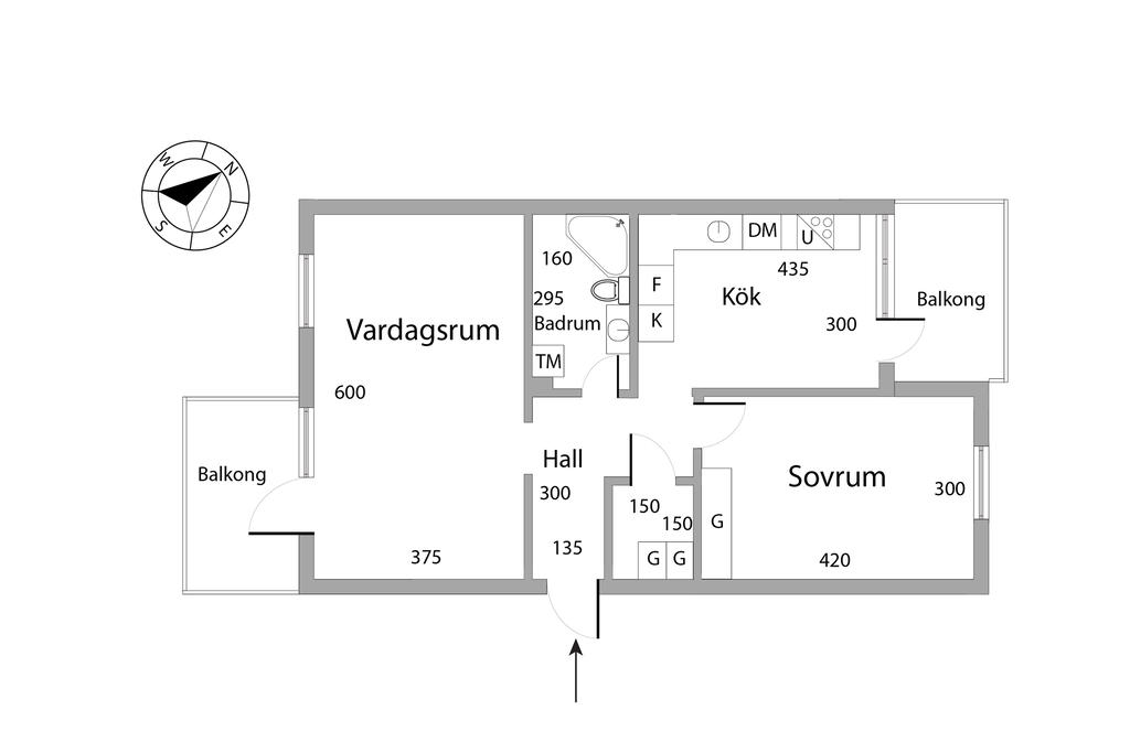 Floor plan Postvägen 4a