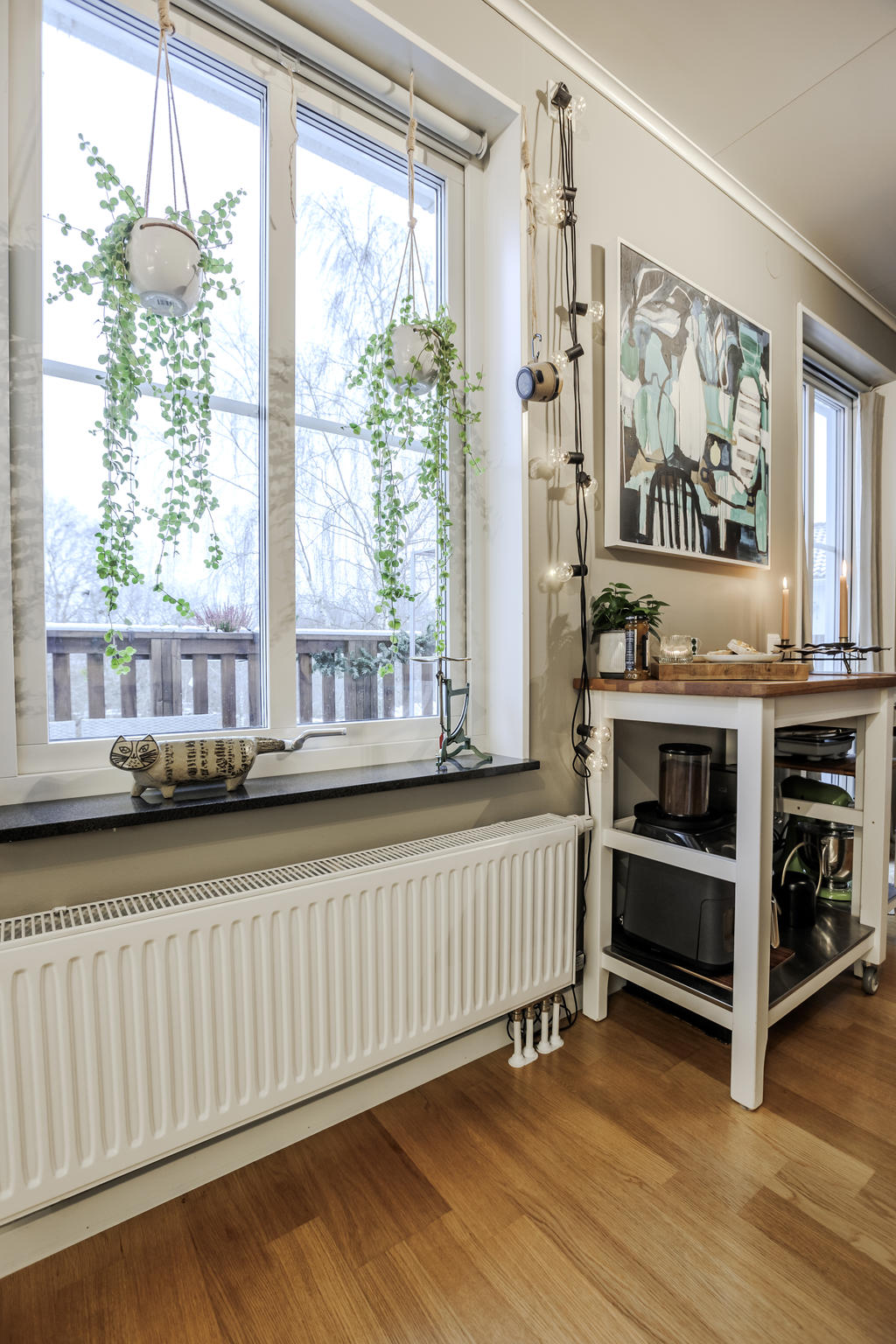 Balkongen i anslutning till kök