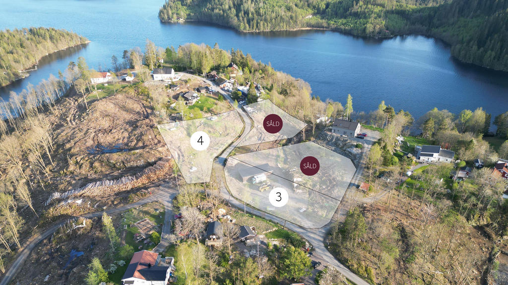 Tomterna med tomtmarkeringar