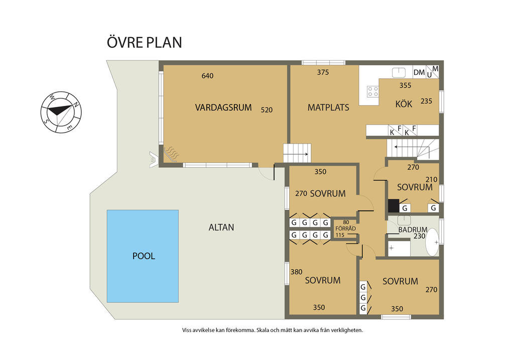 Planritning övre plan