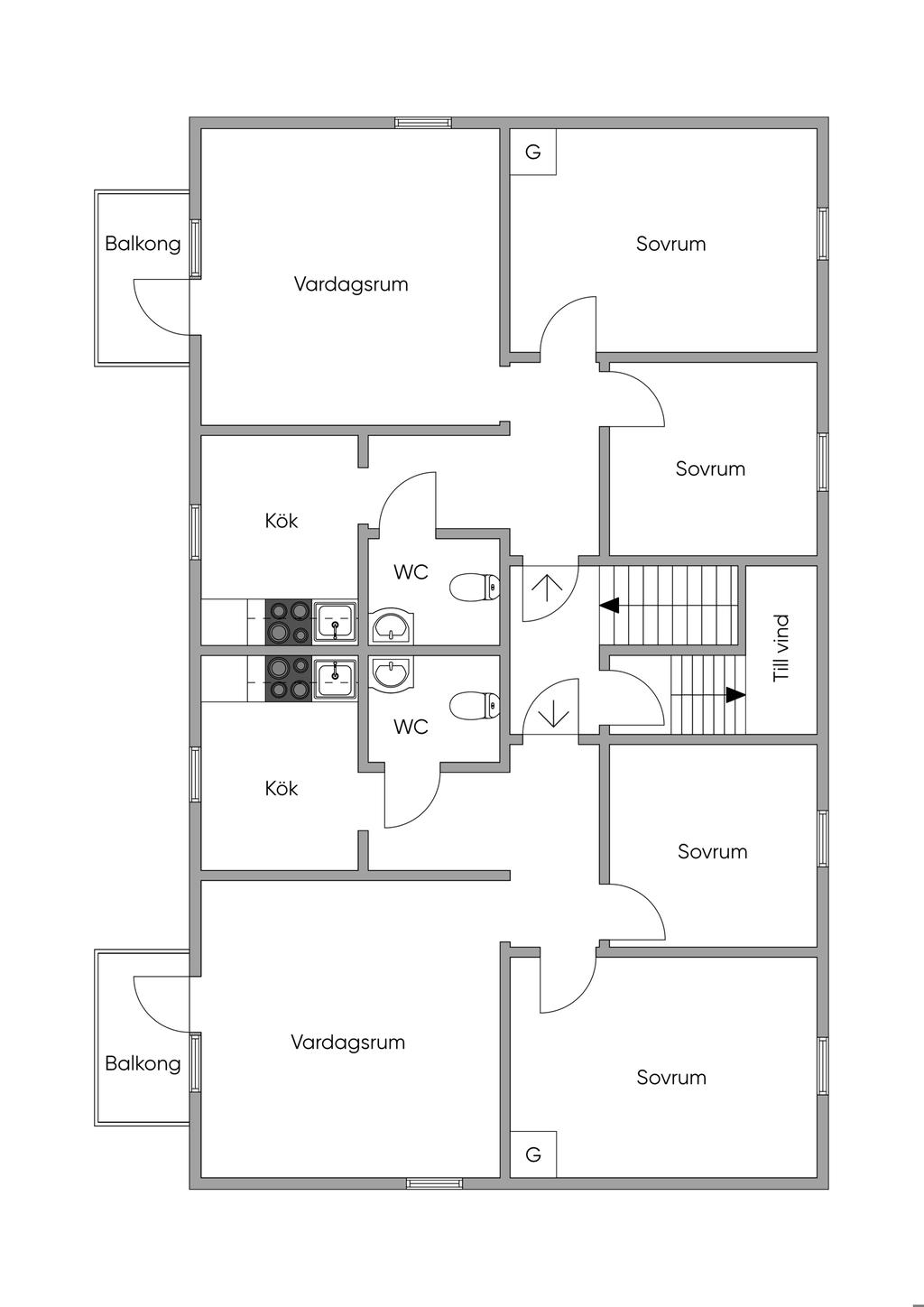 Övre plan.