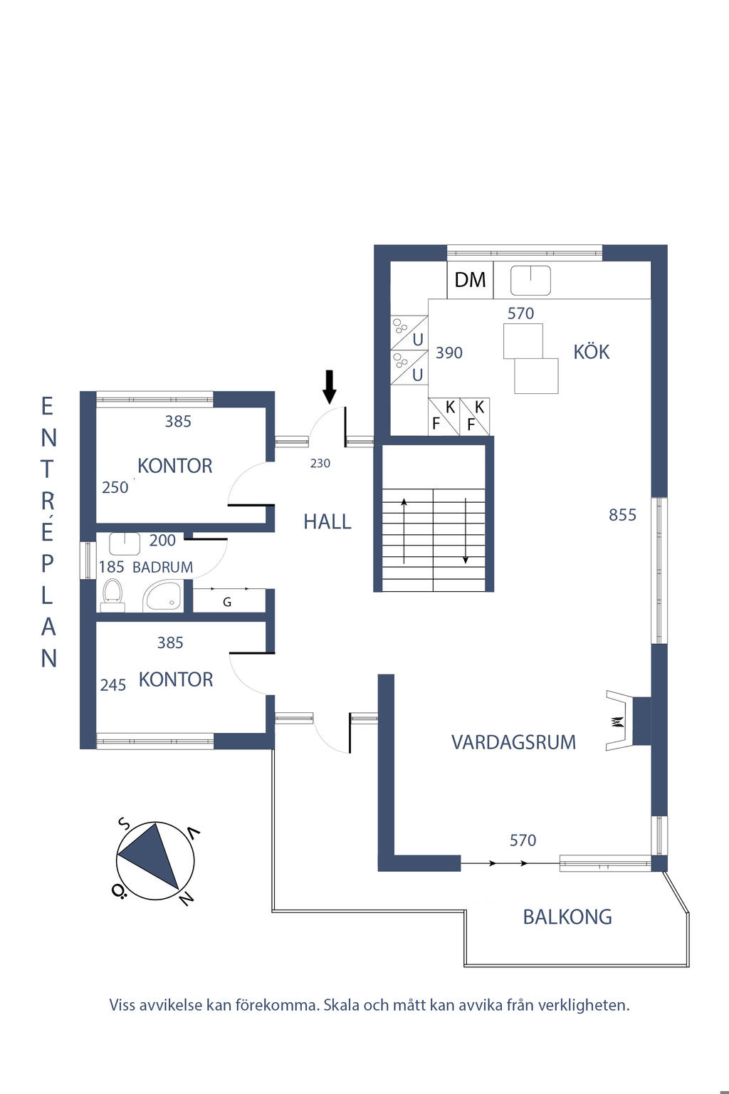 Planlösning, entréplan