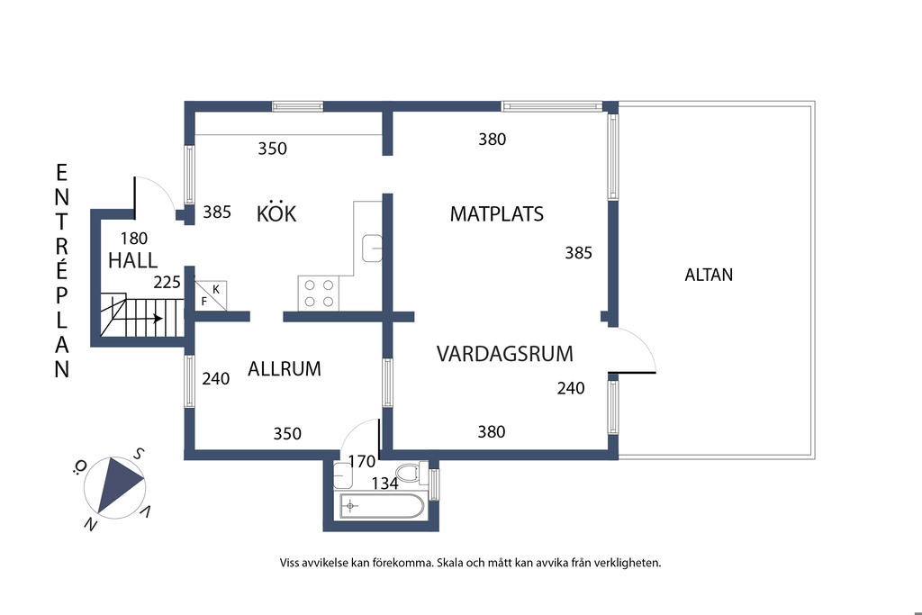 Planlösning, entréplan