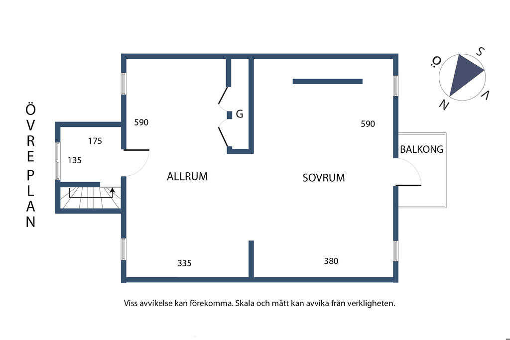 Planlösning, övre plan 