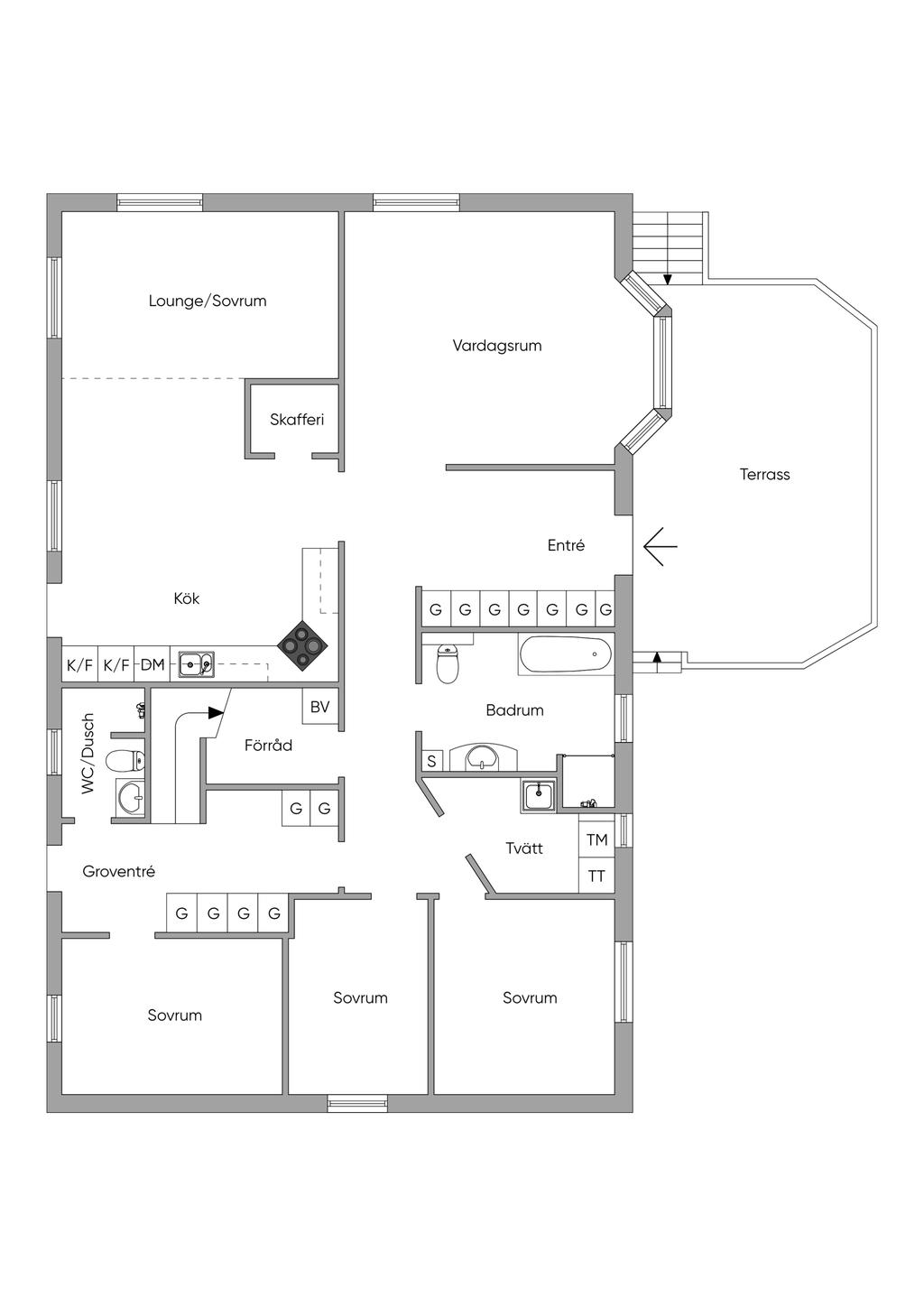 Planskiss 2D, Entréplan