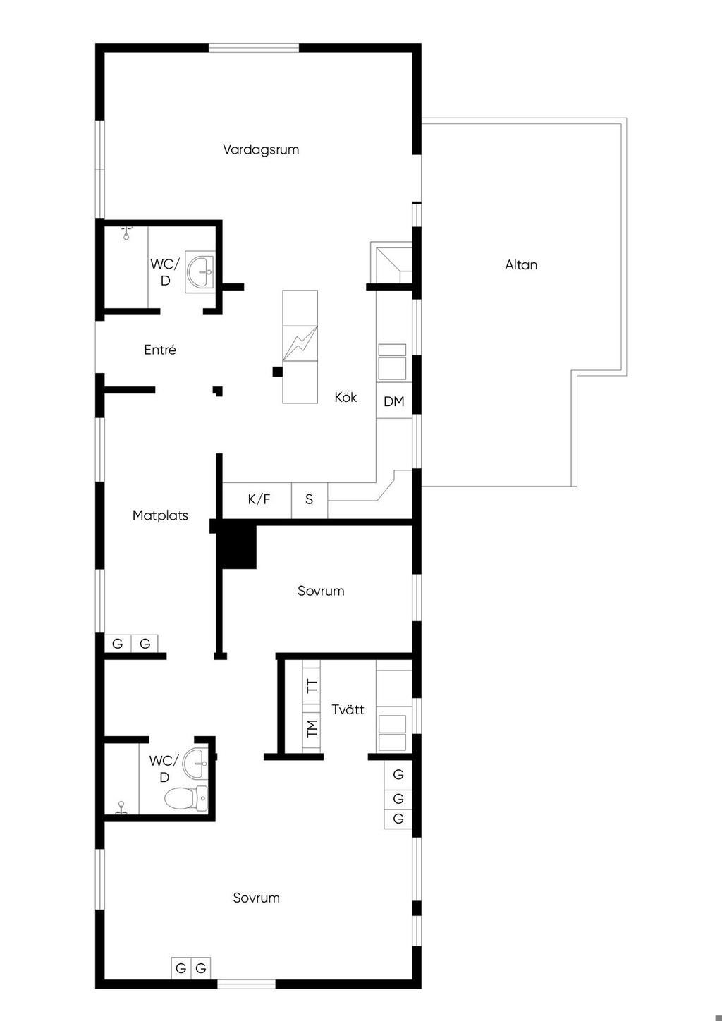 Planritning bostadshus