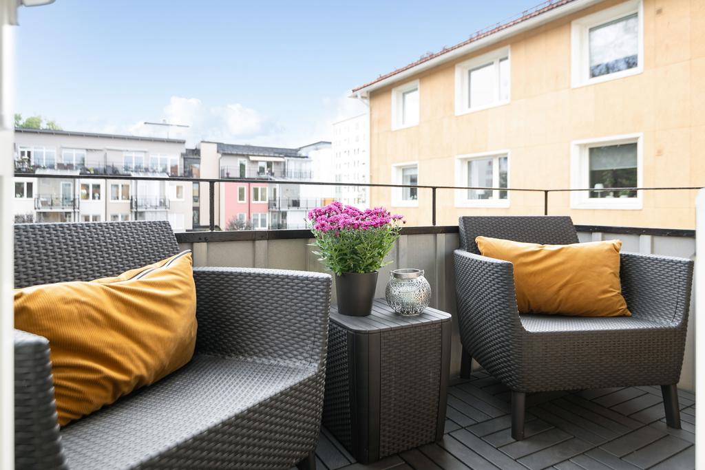 Balkong mot innergård