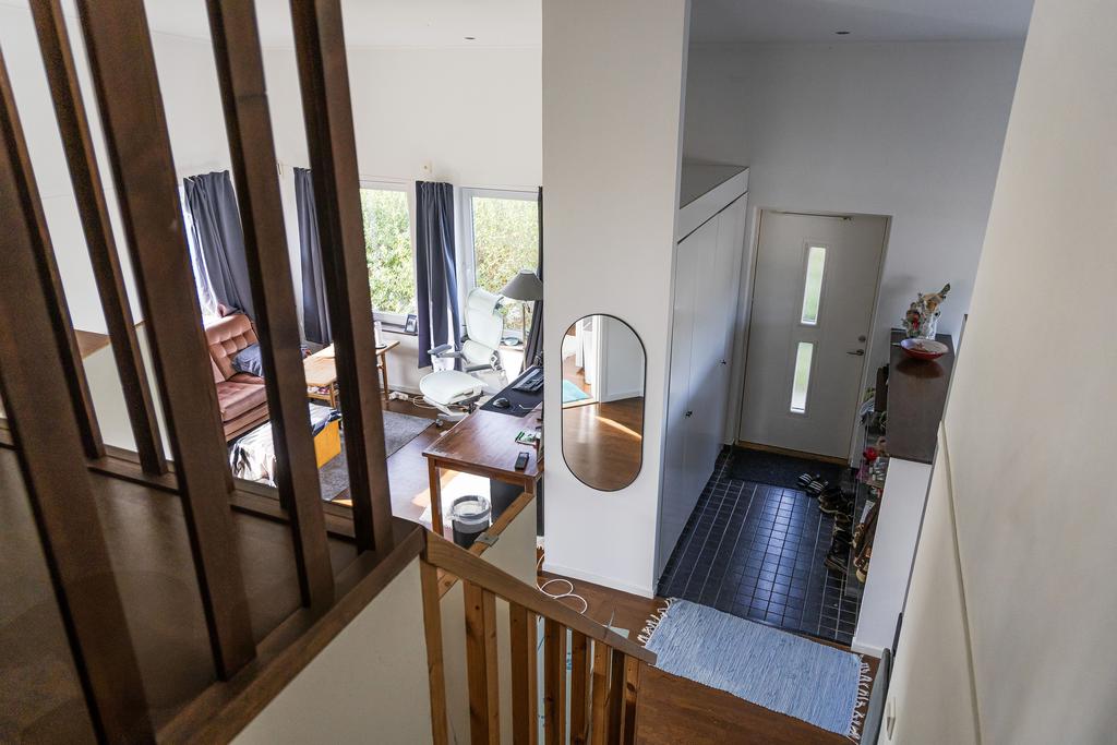 Från sovloft i gästhus