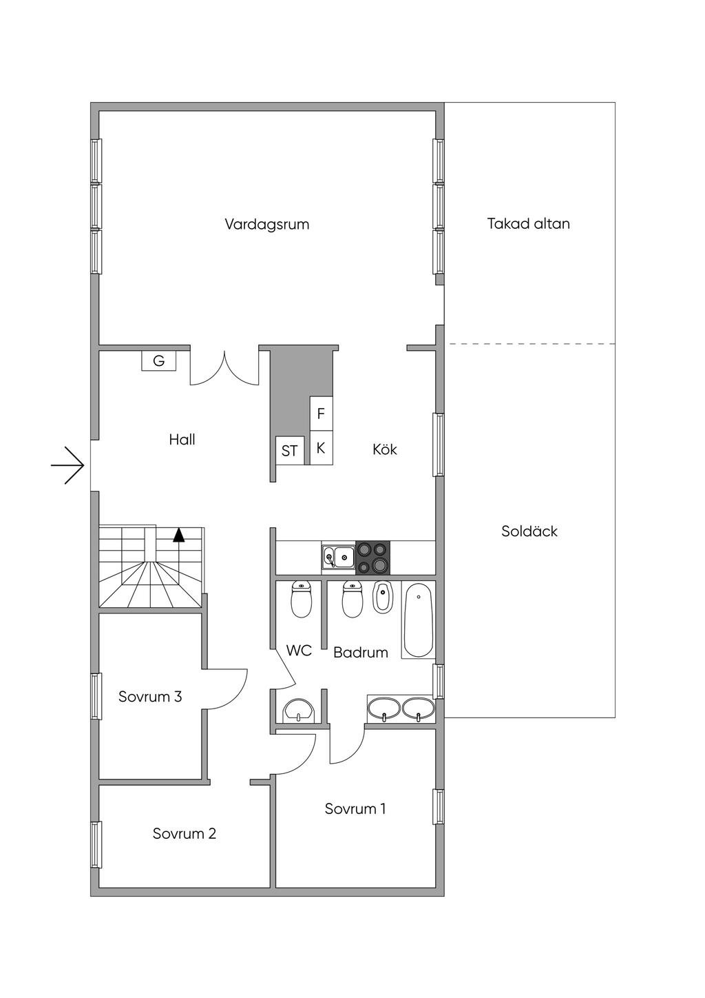 Planlösning entréplan