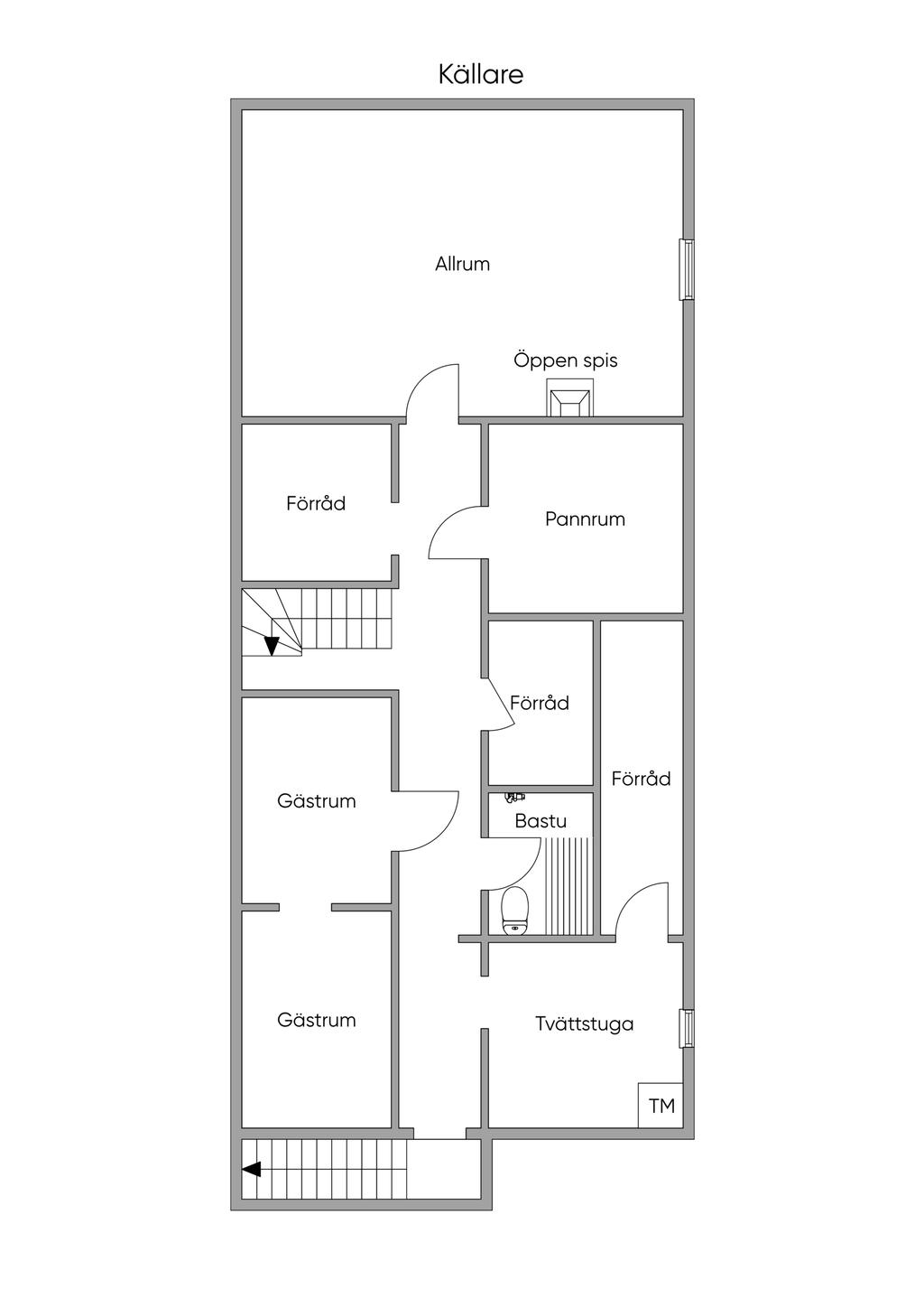 Planlösning källarplan