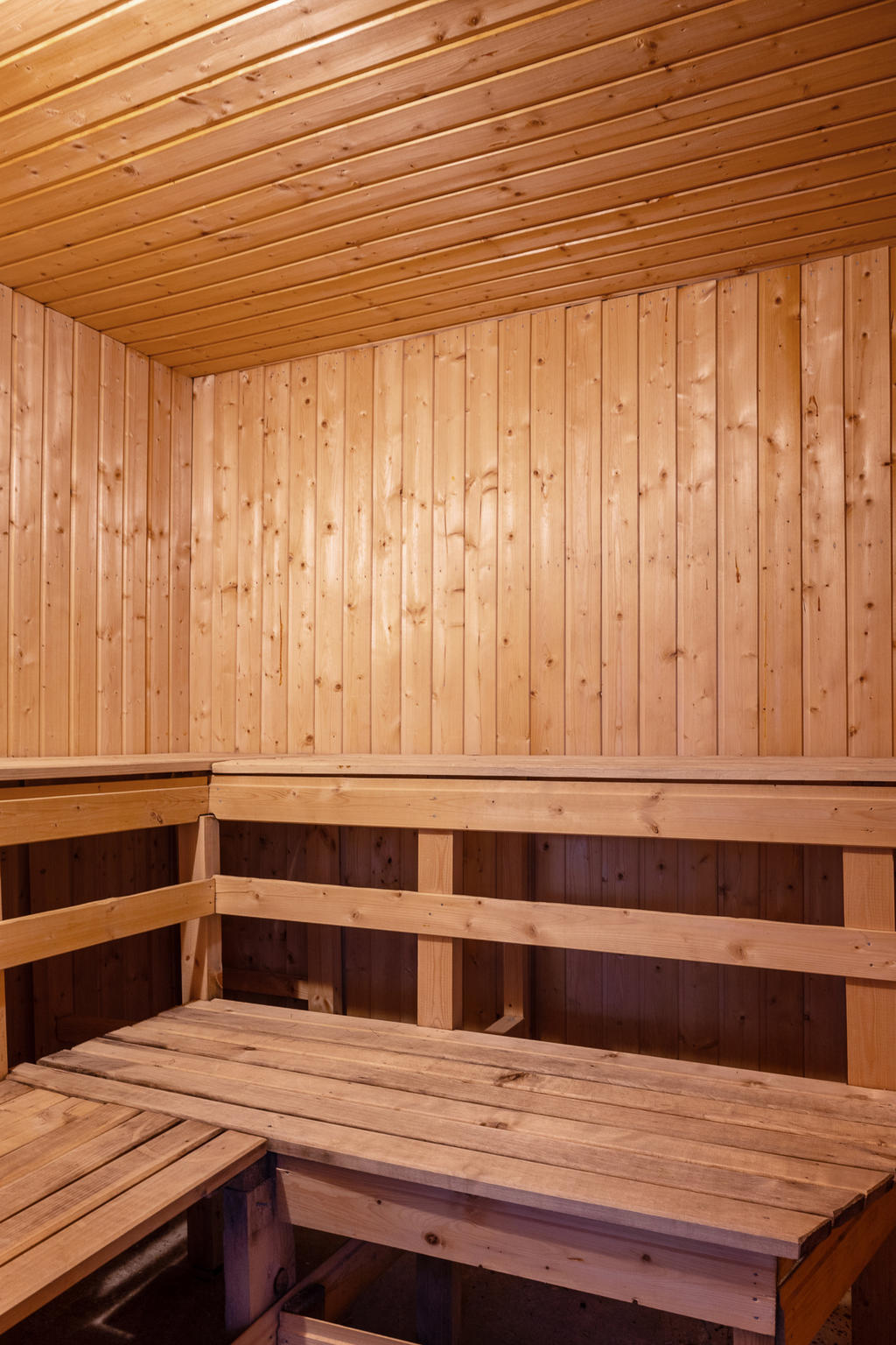 Bastu i gula huset.