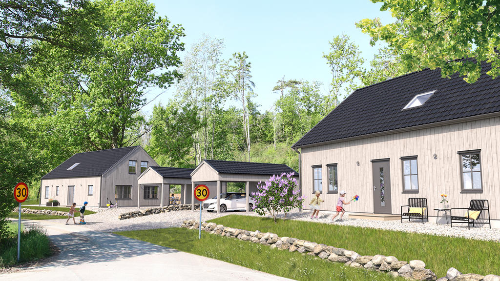 3D-bild med husförslag Villa Viken