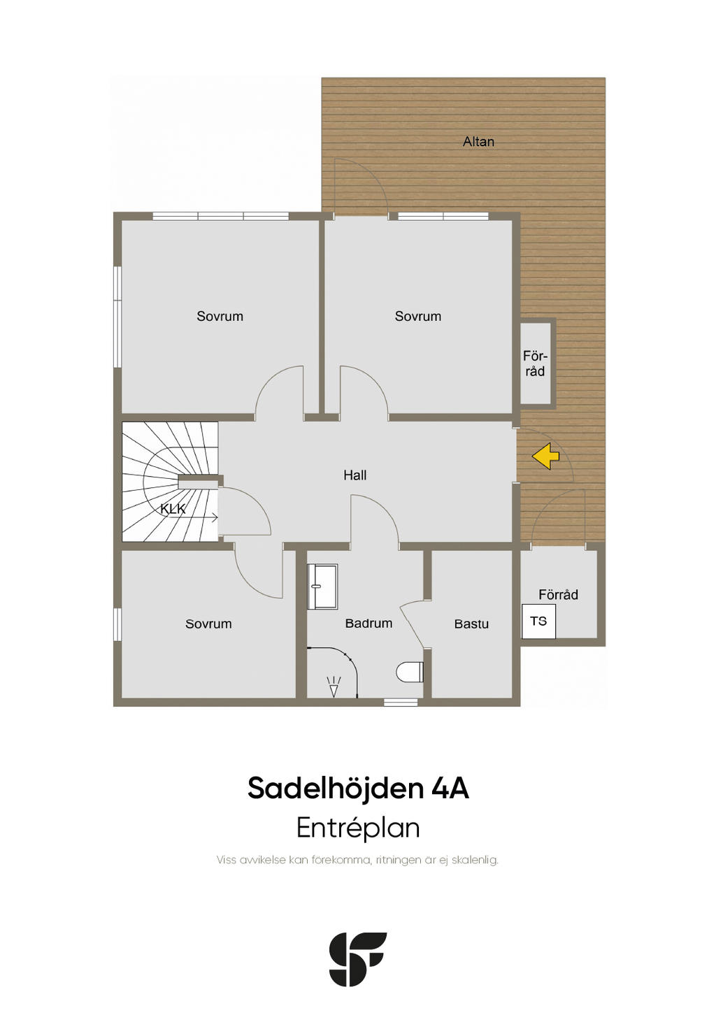 Planritning Sadelhöjden 4A