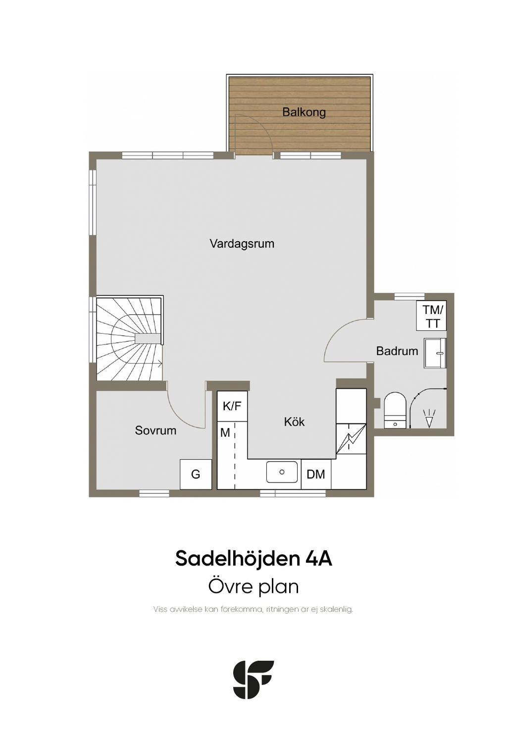 Planritning Sadelhöjden 4A