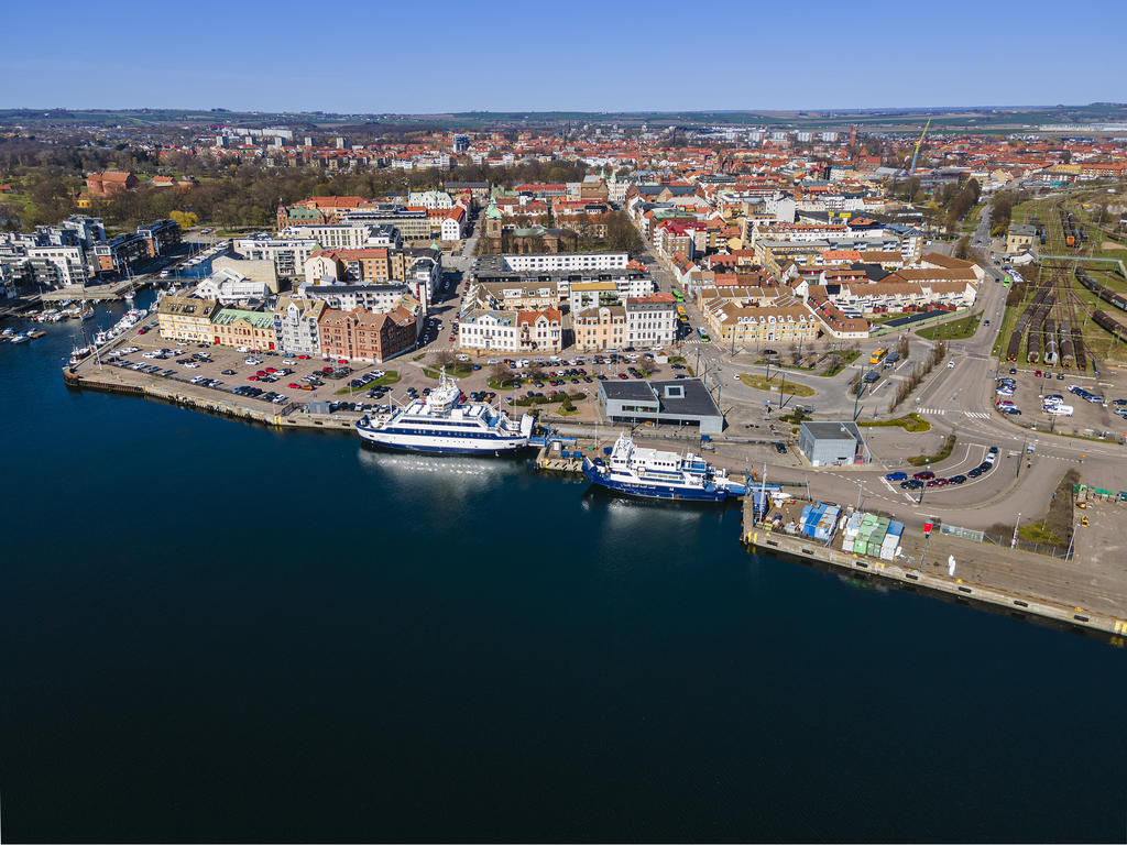 Drönarbild över Landskrona 