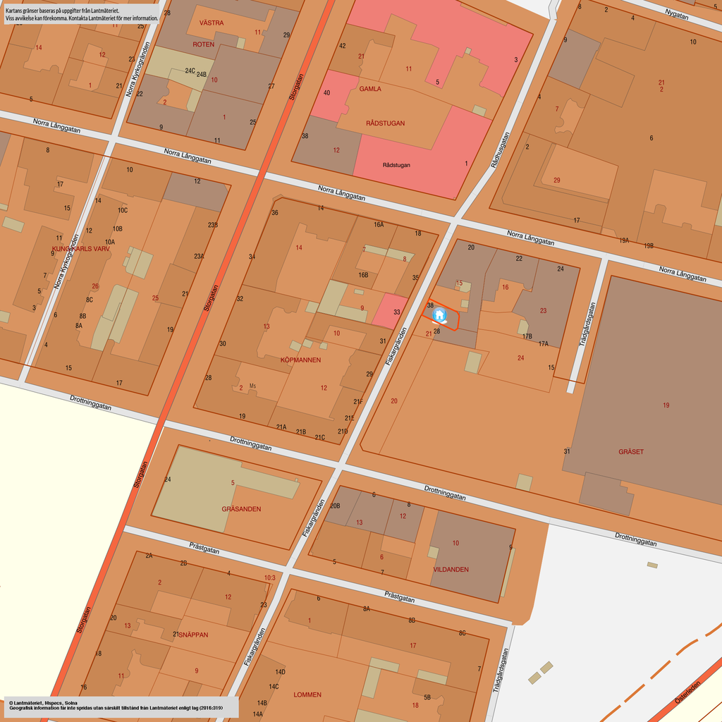 Fastighetskarta 
Landskrona Gräset 22
(2024-09-18)