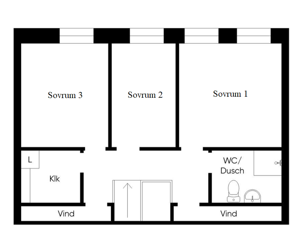 Planritning - övre plan