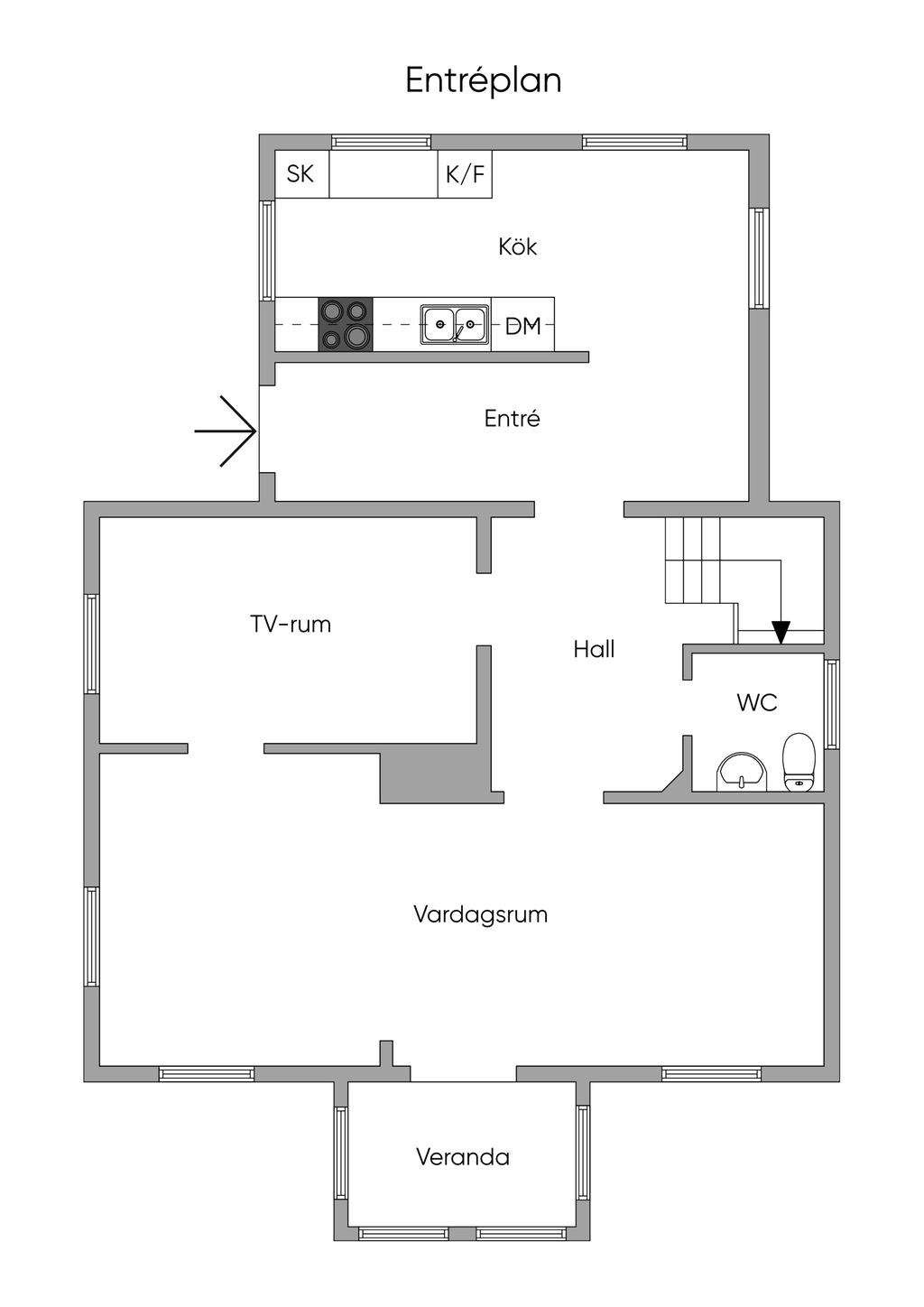 Planlösning entréplan