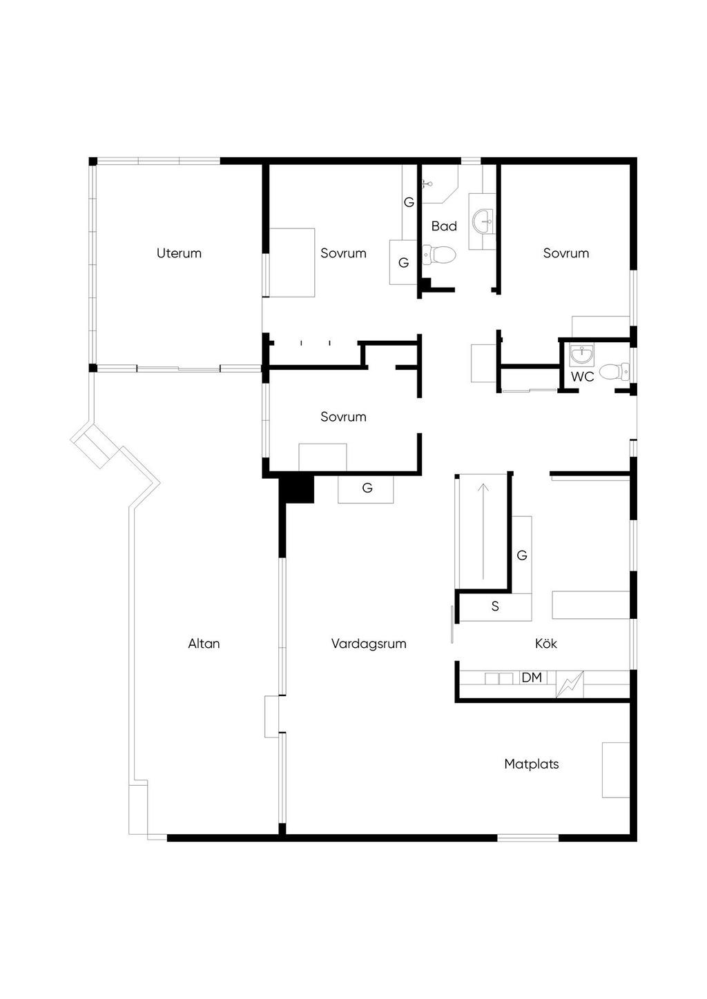 Planritning, entréplan