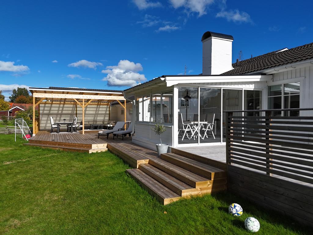 Inglasat uterum på baksidan