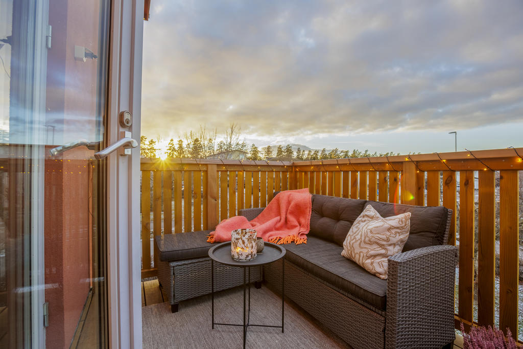 Underbar kvällssol från balkongen