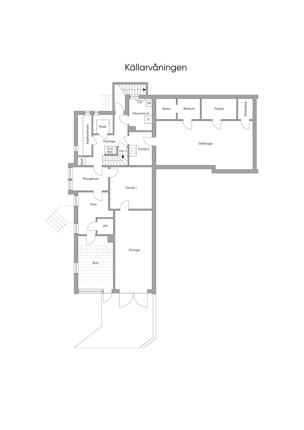 Planritning källarplan 