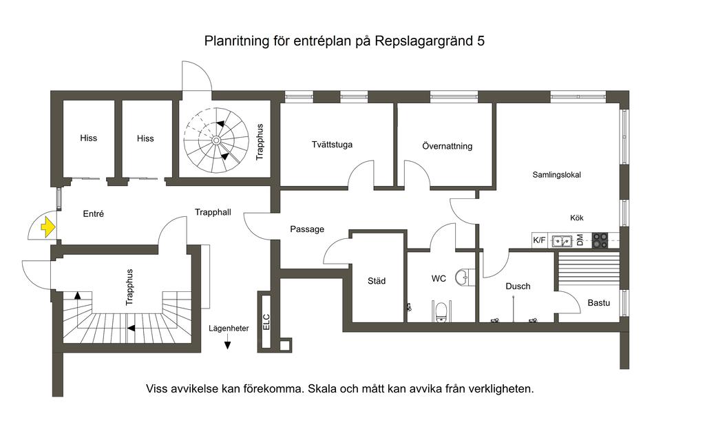 Planritning gemensamma utrymmen