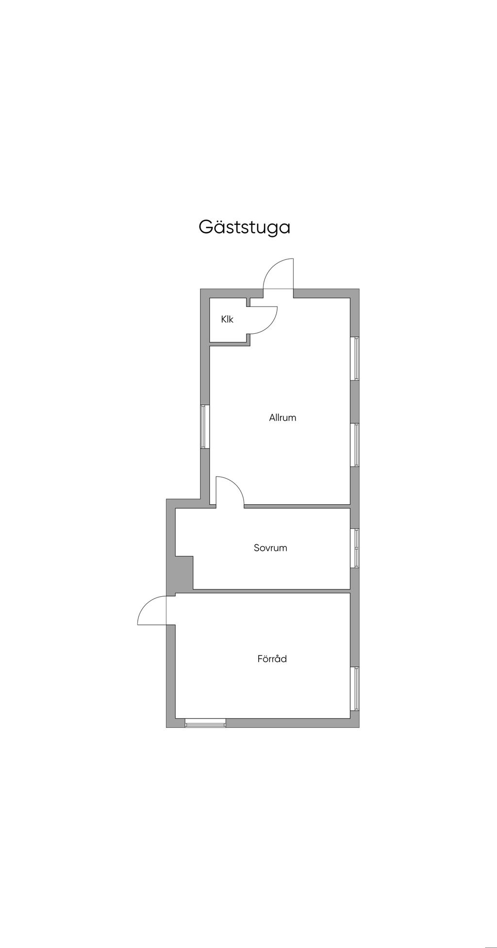 Gästhus och verkstad/ förråd. Ovanför verkstaden finns även ett loft och plats till extra förvaring