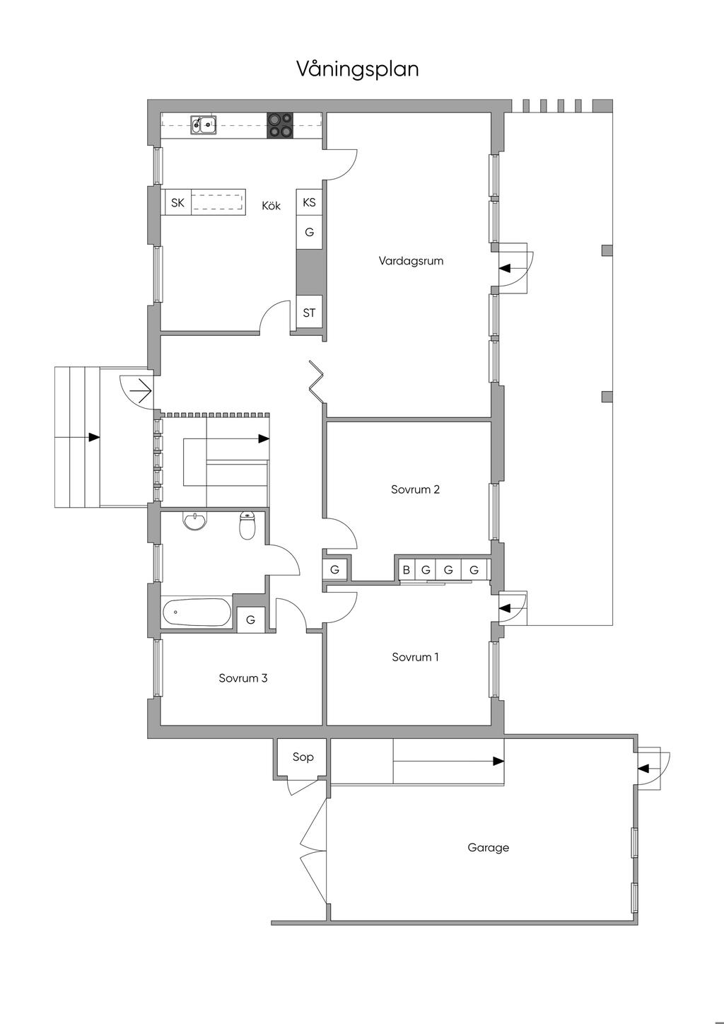 Planritning bottenplan