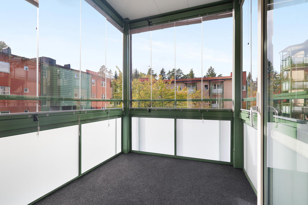 Den inglasade balkongen förlänger sommarsäsongen