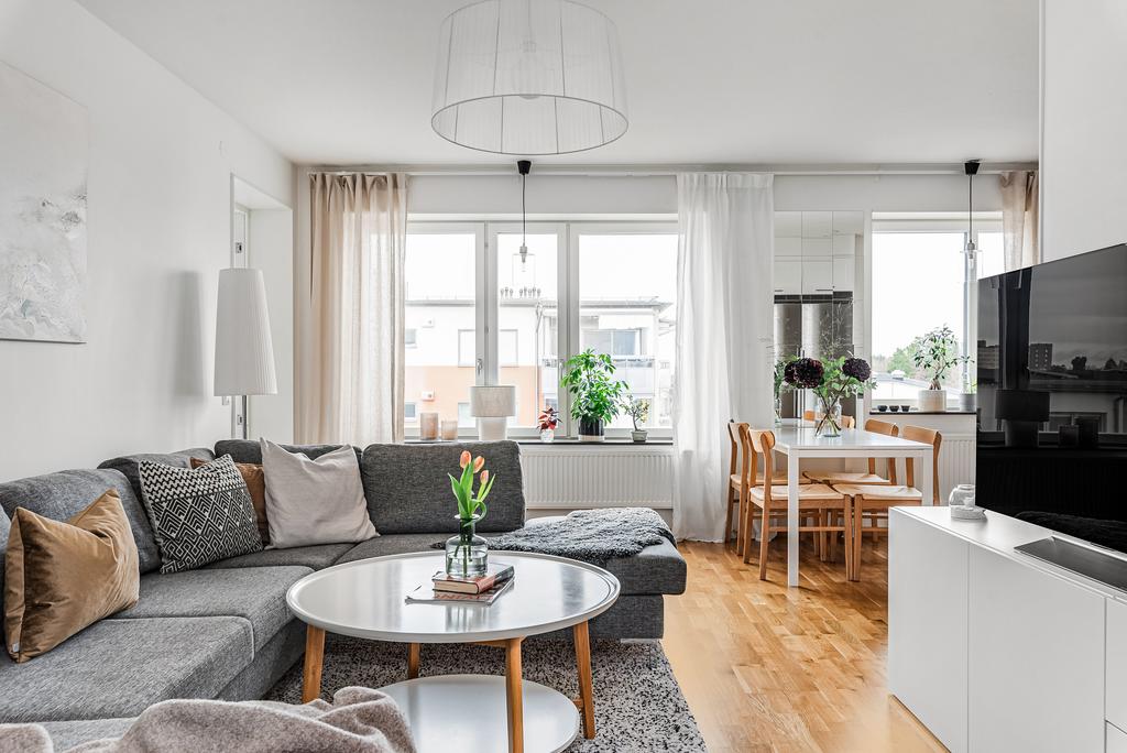 Ljust och luftigt vardagsrum