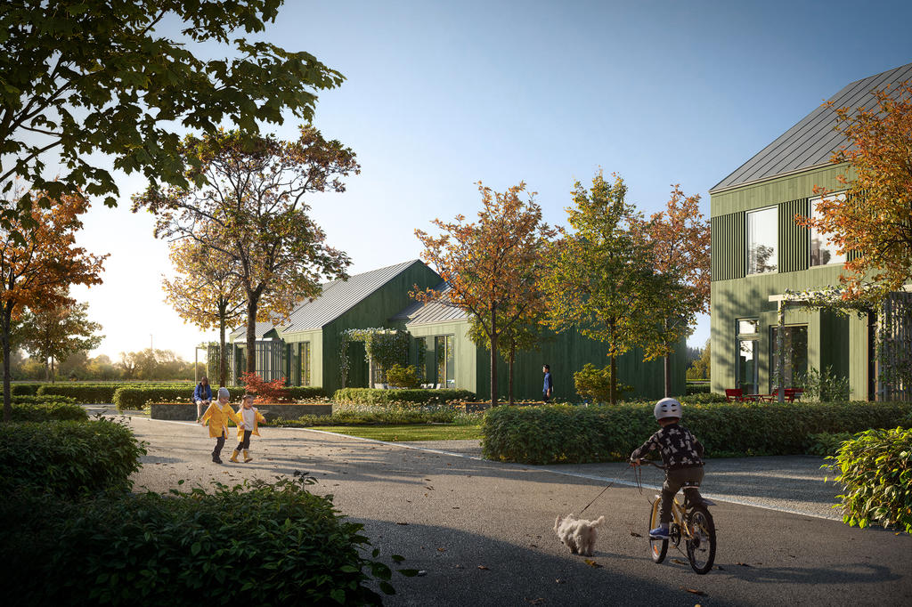 I trevliga Nättraby strax utanför Karlskrona, planeras nu för den första av flera etapper på ängarna i Hejans Lycka.  I den första etappen, som fått namnet Södra Lyckan, är inspirationen till bostäderna hämtad från platsen. Inspirationsbild, avvikelser kan förekomma.