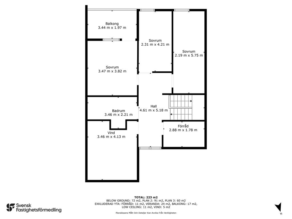Planritning övre plan