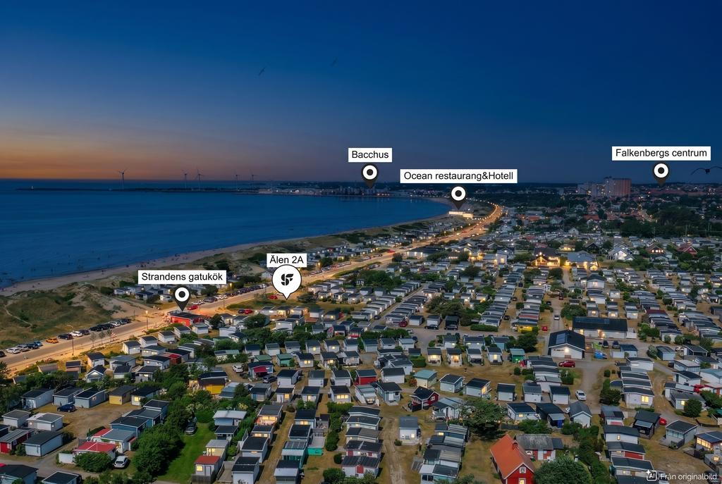 Kvällsbild över kvarteret Ålen