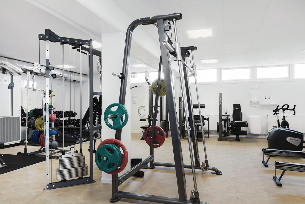 Lyxigt med eget gym i föreningens regi.