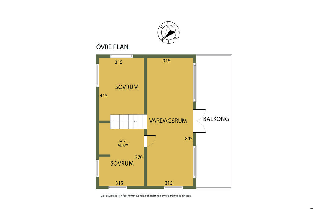 Hus nr 2 Övre plan.