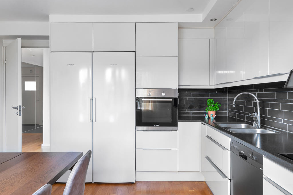 Bekvämt med hel kyl och frys 