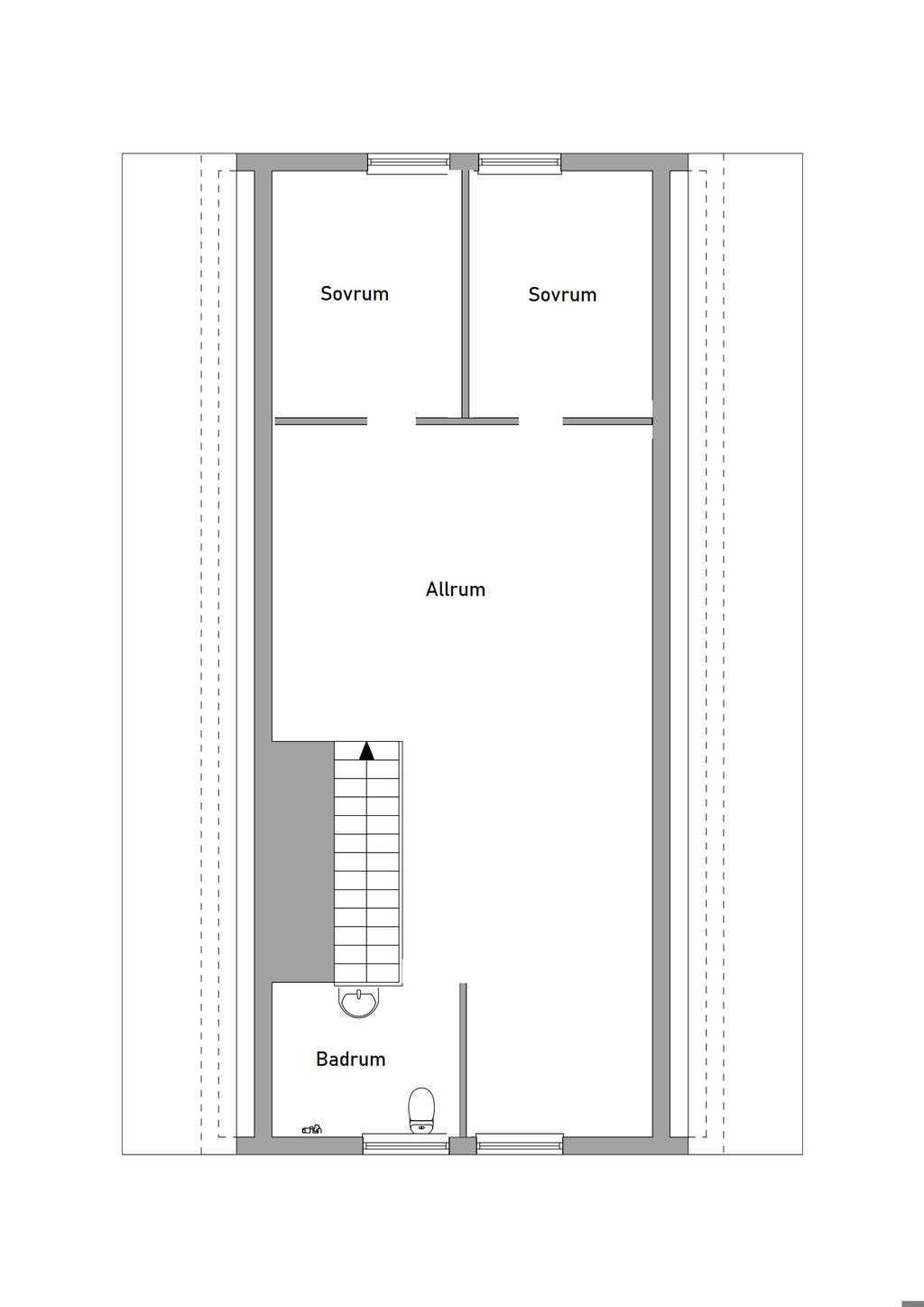 Alternativ planlösning, övre plan