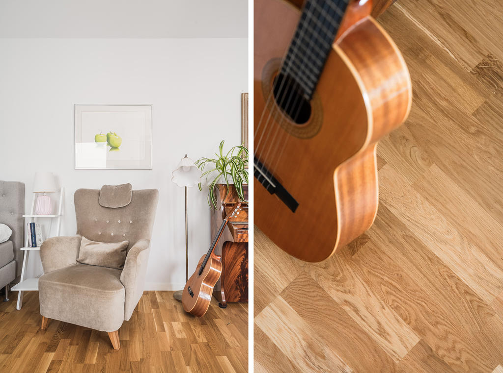 Stilrent parkettgolv