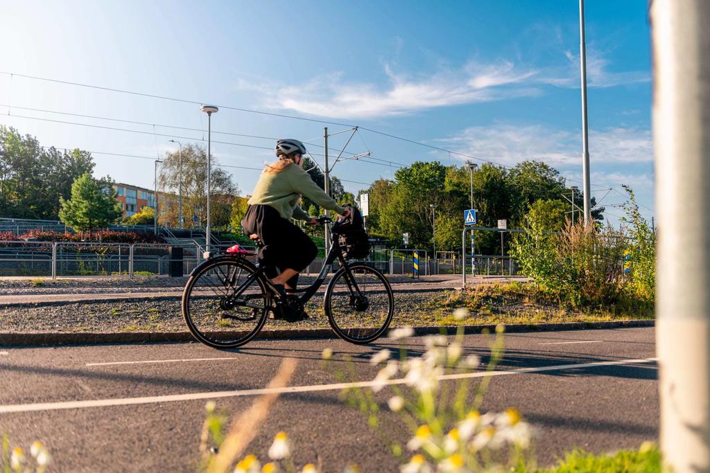 Bra cykelvägar både ut mot havet och in till stan.