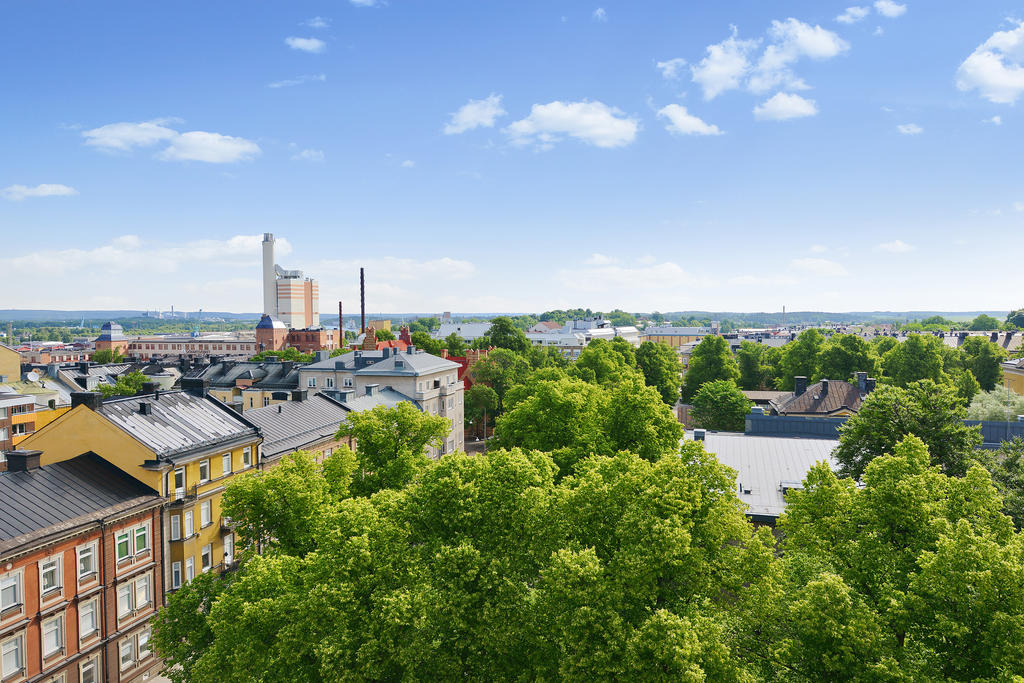 Gemensama takterrasser med härlig utsikt mot Kolmården