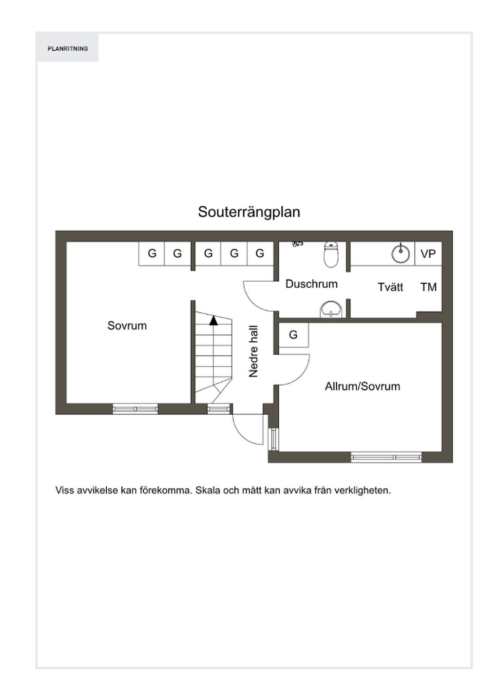 Planlösning. Ej skalenlig. Avvikelser kan förekomma. 